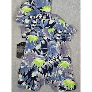 Volcom Infant Boys 3-6 Mos Romper Shorts One Piece & Hat Hawaiian Tropical NEW